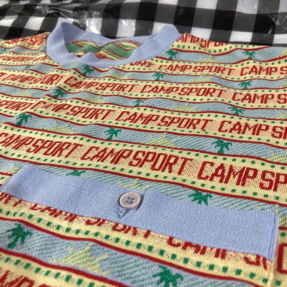 VTG Camp Sport All Over Big Pocket T Shirt - Picture 4 of 8